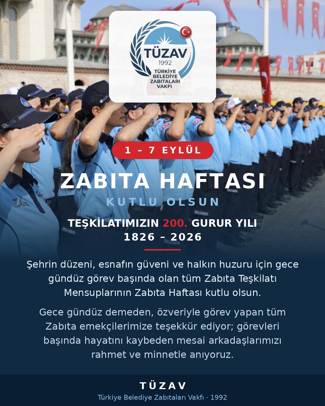 1-7 Eylül Zabıta Haftası Kutlu Olsun 👮♂️👮